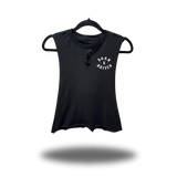 BORN DRIVEN ROAD RASH BASIC BLACK CROP TANK TOP