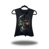 TOXIC VISION ROAD RASH BASIC BLACK CROP TANK TOP