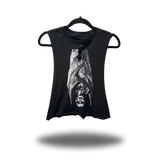 DRACULA BAT ROAD RASH BASIC BLACK CROP TANK TOP