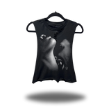 LOVE BITE ROAD RASH BASIC BLACK CROP TANK TOP