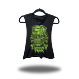 DRIVEN FRANK ROAD RASH BASIC BLACK CROP TANK TOP