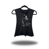 LAST SUMMER ROAD RASH BASIC BLACK CROP TANK TOP