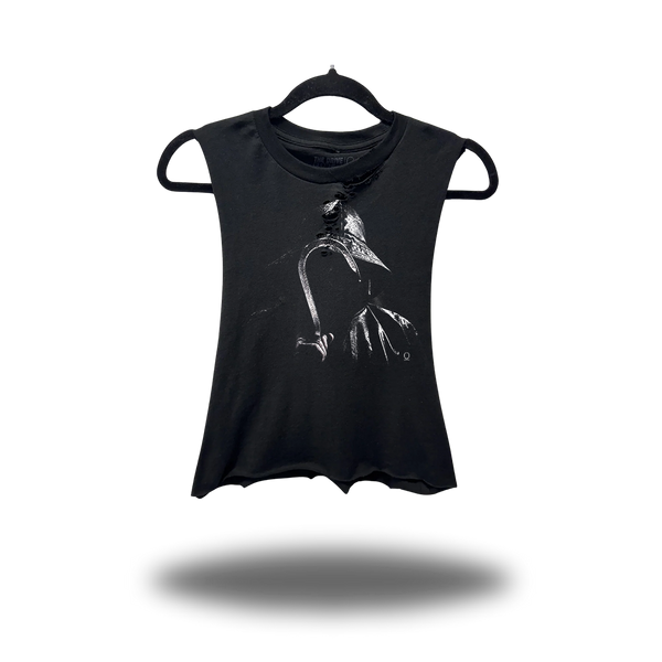 LAST SUMMER ROAD RASH BASIC BLACK CROP TANK TOP