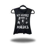 MY HORROR HERO'S ROAD RASH BASIC BLACK CROP TANK TOP