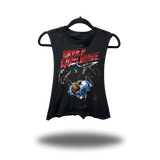 DRIVEN WORLDWIDE ROAD RASH BASIC BLACK CROP TANK TOP