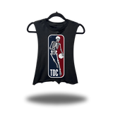 NBA TDC ROAD RASH BASIC BLACK CROP TANK TOP