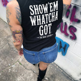 SHOW'EM ROAD RASH BLACK CROP TANK 1.0