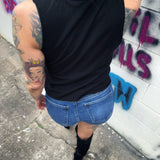 SPIDER WEB ROAD RASH BLACK CROP TANK 1.0