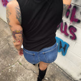 BAD GIRLS ROAD RASH BLACK CROP TANK 1.0