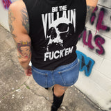 BE THE VILLAIN ROAD RASH BLACK CROP TANK 1.0