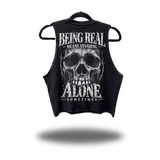 BEING REAL ROAD RASH BLACK CROP TANK 1.0