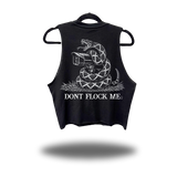 DON'T FLOCK ME ROAD RASH BLACK CROP TANK 1.0