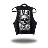 HARD WORKING ROAD RASH BLACK CROP TANK 1.0