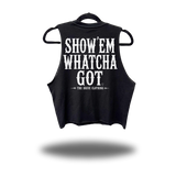 SHOW'EM ROAD RASH BLACK CROP TANK 1.0