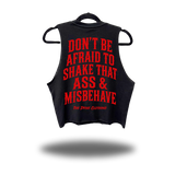 SHAKE ASS ROAD RASH BLACK CROP TANK 1.0