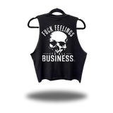 ALL BUSINESS ROAD RASH BLACK CROP TANK 1.0