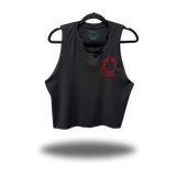 SHAKE ASS ROAD RASH BLACK CROP TANK 1.0