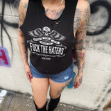 F*CK THE HATERS ROAD RASH BLACK CROP TANK 1.0
