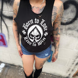 LIVE ROAD RASH BLACK CROP TANK 1.0