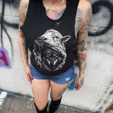 WOLF ROAD RASH BLACK CROP TANK 1.0