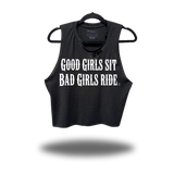 BAD GIRLS ROAD RASH BLACK CROP TANK 1.0