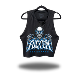 F*CK EM LIGHTNING ROAD RASH BLACK CROP TANK 1.0