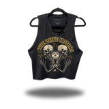 THE DRIVE MOTORS ROAD RASH BLACK CROP TANK 1.0