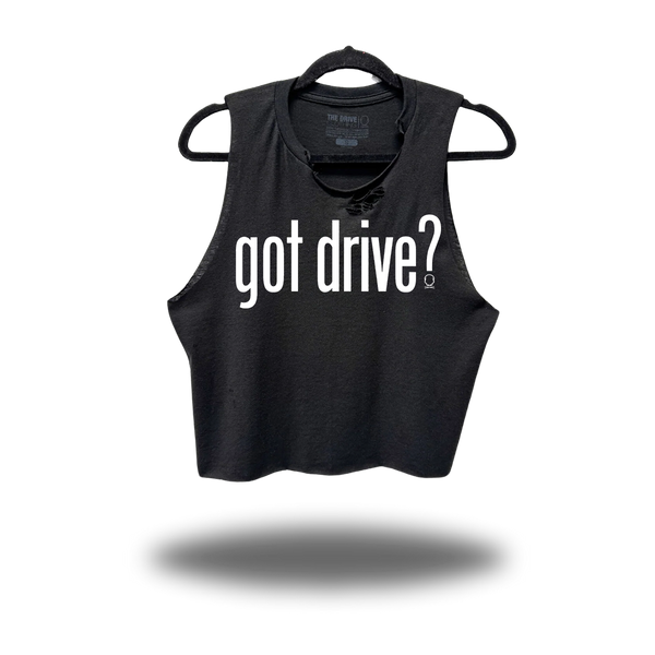 GOT DRIVE ROAD RASH BLACK CROP TANK 1.0