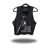 SURRENDER ROAD RASH BLACK CROP TANK 1.0