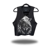 WOLF ROAD RASH BLACK CROP TANK 1.0