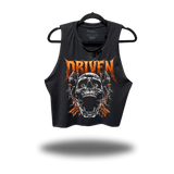 DRIVEN FURY ROAD RASH BLACK CROP TANK 1.0
