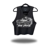DRIVEN MUSCLE ROAD RASH BLACK CROP TANK 1.0
