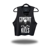 COMFORT GRUNGE ROAD RASH BLACK CROP TANK 1.0