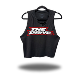 DRIVEN FEAR DISTRESSED BLACK CROP TANK 1.0