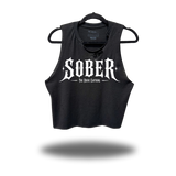 SOBER ROAD RASH BLACK CROP TANK 1.0