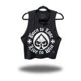 LIVE ROAD RASH BLACK CROP TANK 1.0