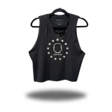 DON'T FLOCK ME ROAD RASH BLACK CROP TANK 1.0