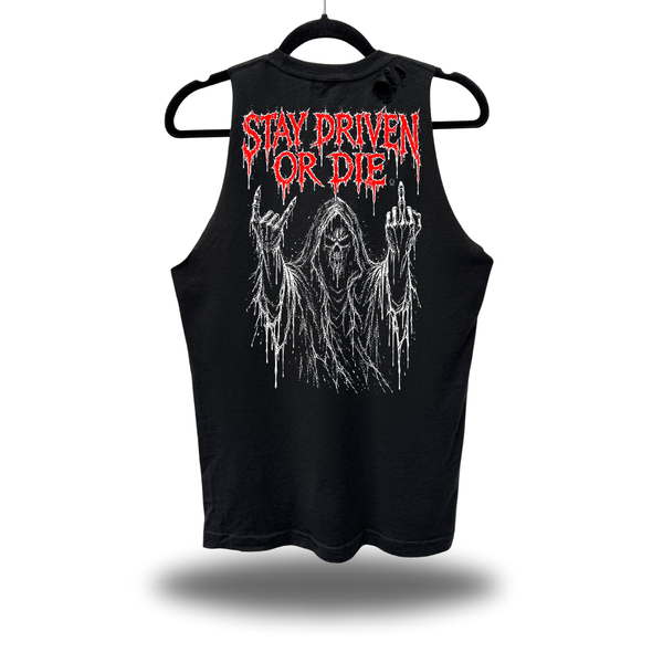DRIVEN OR DIE ROAD RASH TANK TOP