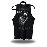 BE GRATEFUL ROAD RASH TANK TOP