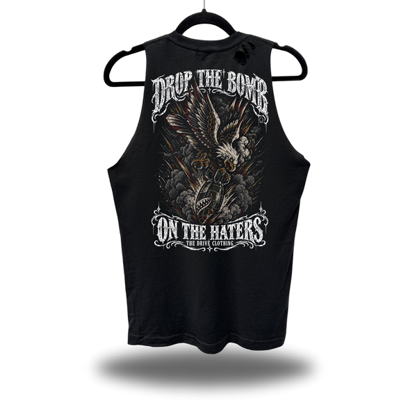 HATER BOMB DISTRESSED TANK TOP