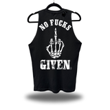 NO FUCKS GIVEN ROAD RASH TANK TOP *WHITE*