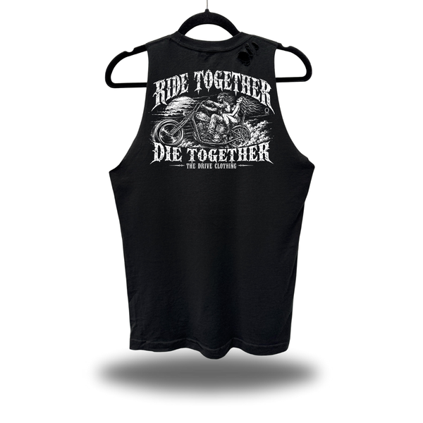 TOGETHER FOREVER DISTRESSED TANK TOP