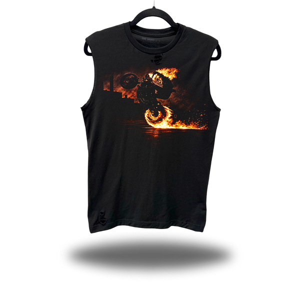 DRIVEN GHOST RIDER WHEELIE ROAD RASH MUSCLE TANK