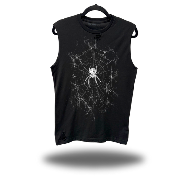 SPIDER WEB ROAD RASH MUSCLE TANK