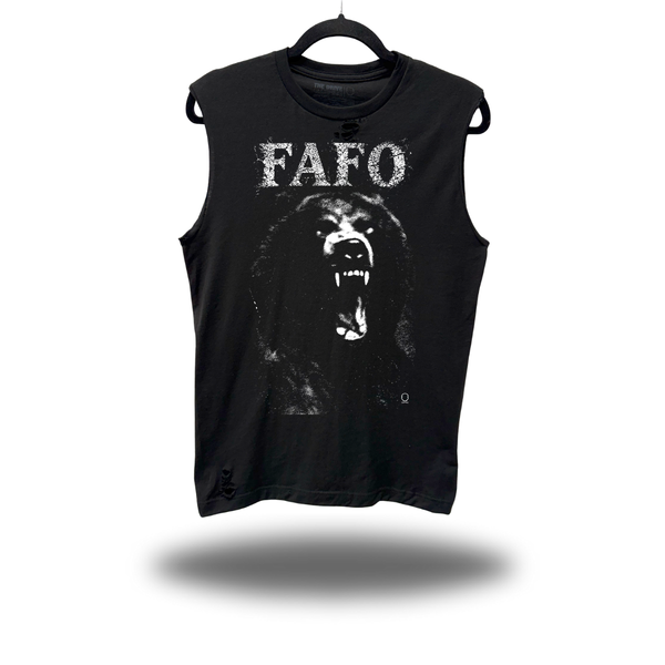 FAFO BEAR ROAD RASH MUSCLE TANK