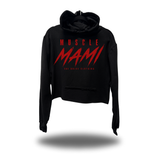 MUSCLE MAMI CROP HOODIE