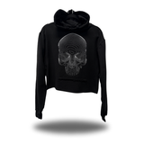 CONTOUR SKULL CROP HOODIE