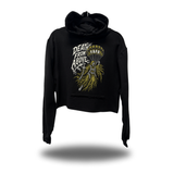 DEATH ABOVE CROP HOODIE