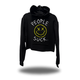 PEOPLE SUCK CROP HOODIE