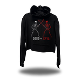 GOOD VS EVIL CROP HOODIE